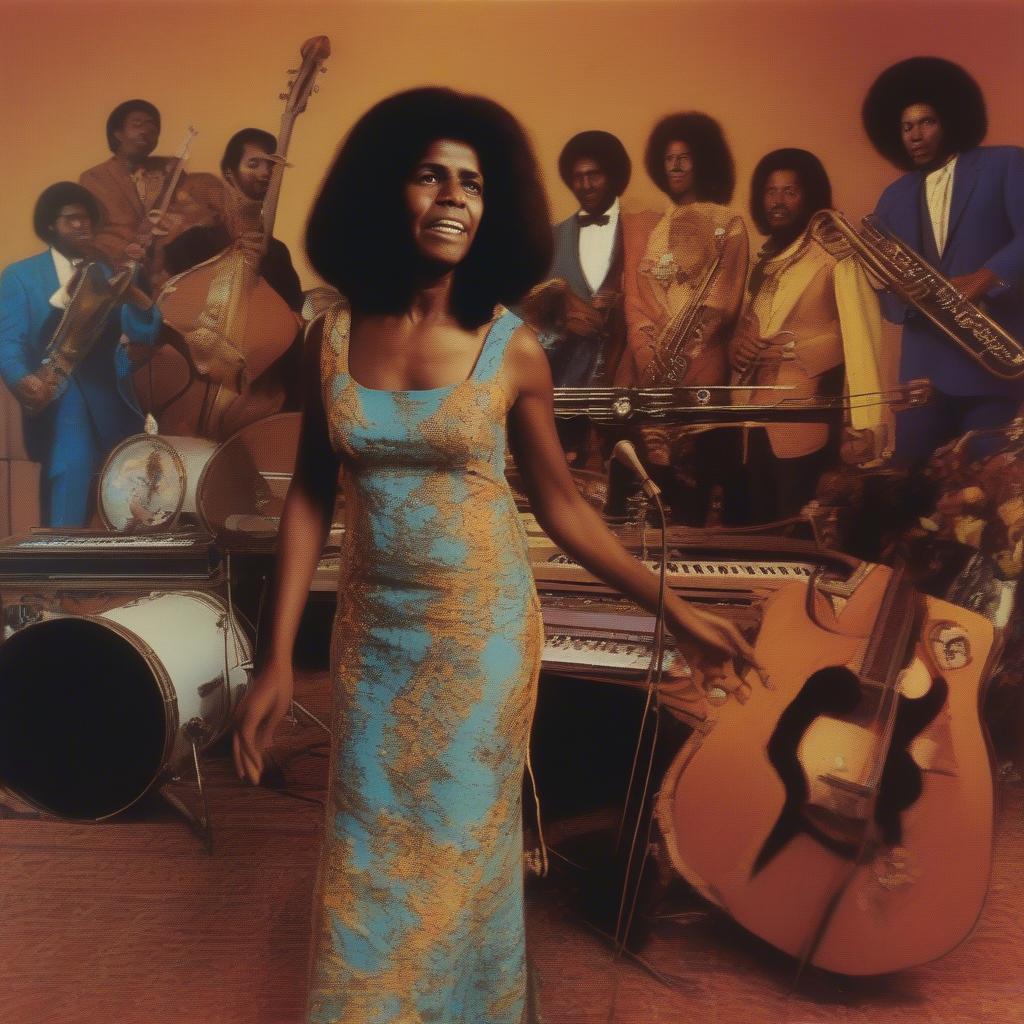 Alice Coltrane performing "Los Caballos" with her band