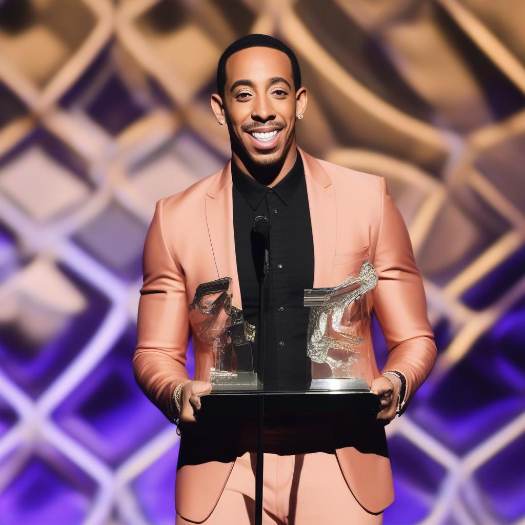 Ludacris accepting a music award