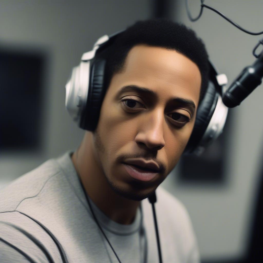 Ludacris Recording in the Studio