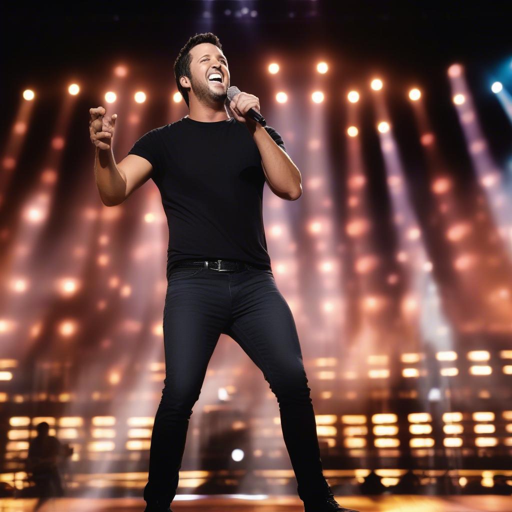 Luke Bryan Entertaining the Crowd at the 2021 CMA Summer Jam