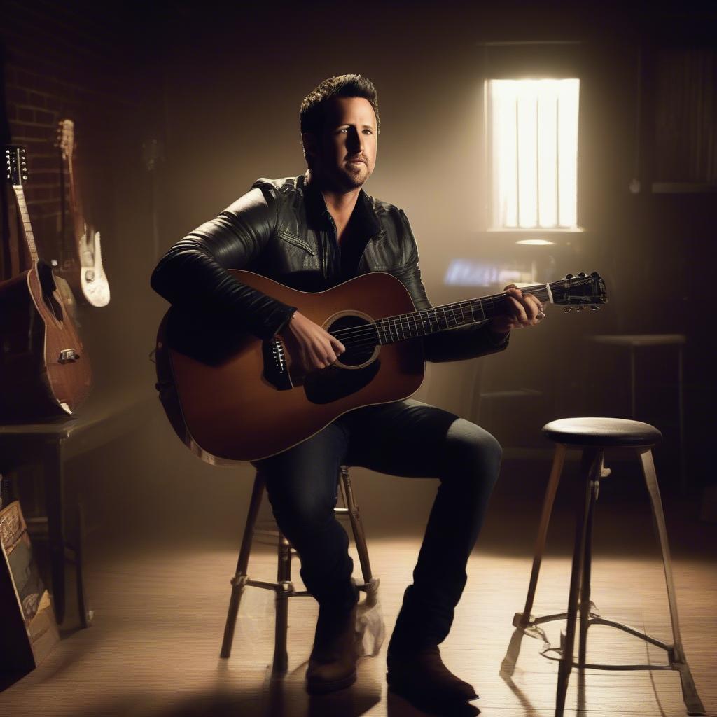 Luke Bryan Performing Drink a Beer Acoustic