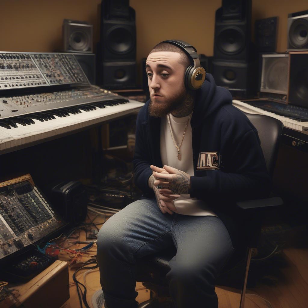 Mac Miller in a Studio Session