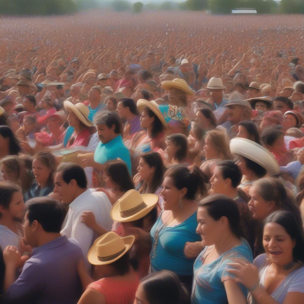 Large Crowd Enjoying a Mexican Music Festival