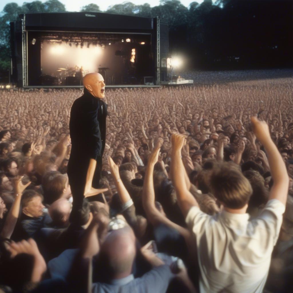 Midnight Oil Performing "Beds Are Burning"