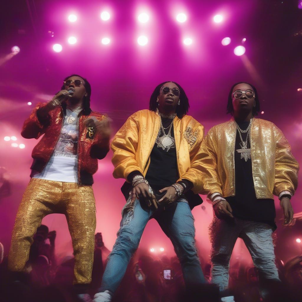 Migos performing at Jmblya 2017