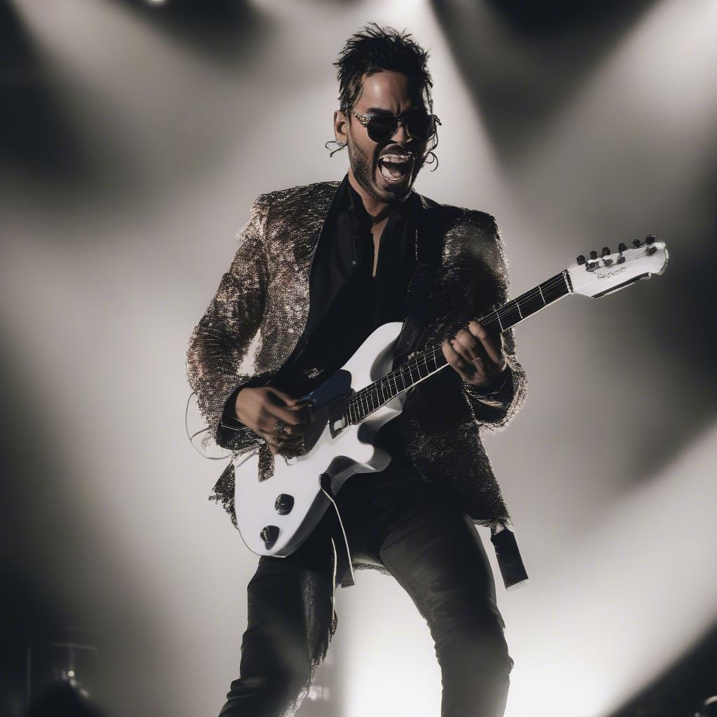 Miguel Performing Live with a Guitar