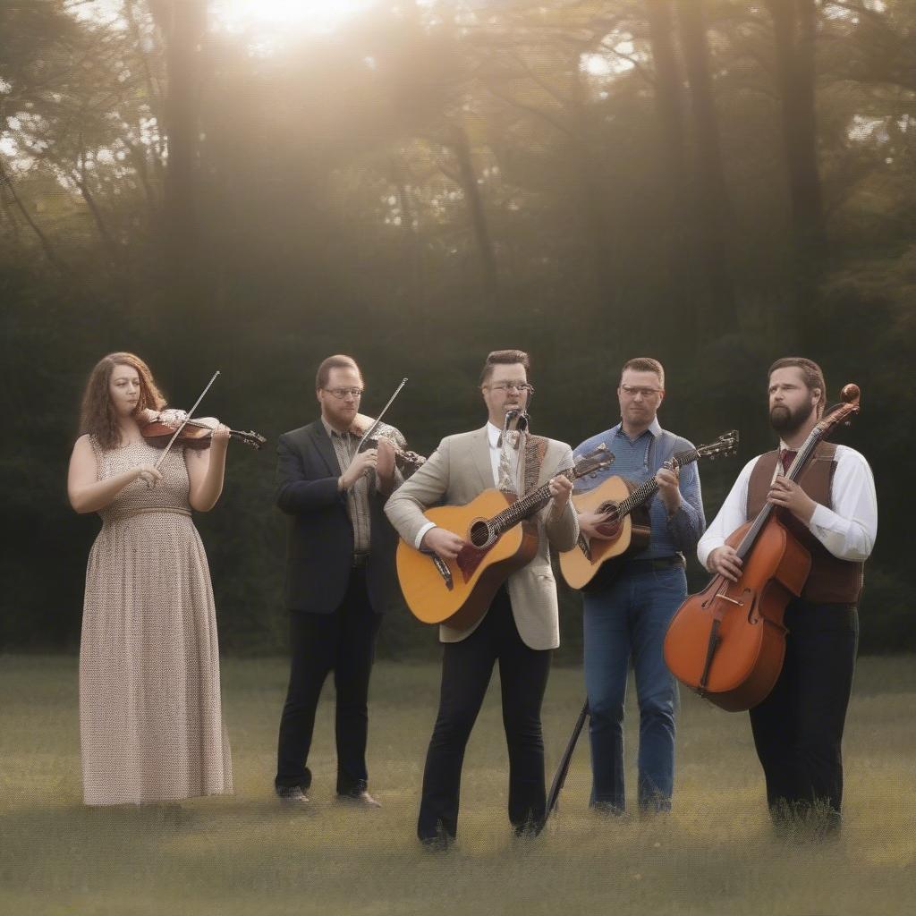 Modern Bluegrass Gospel Band Performing