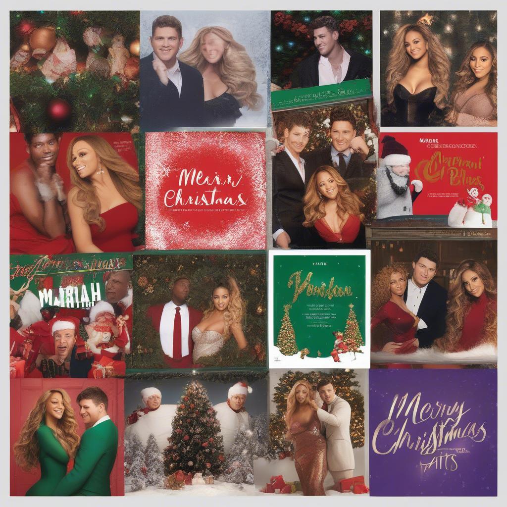 Modern Christmas Pop Songs Album Covers