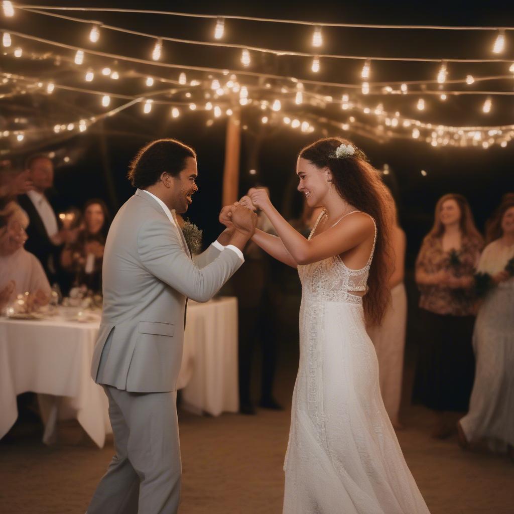 Couple dancing to a modern country song