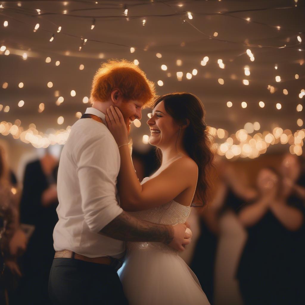 Modern First Dance Wedding Songs: A Couple Dancing to "Thinking Out Loud" by Ed Sheeran