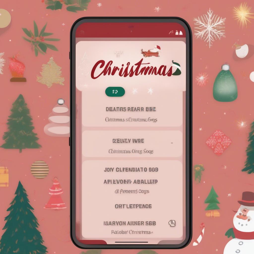 Modern R&B Christmas Playlist on a Phone