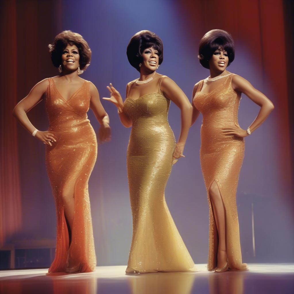 The Supremes Performing on Stage