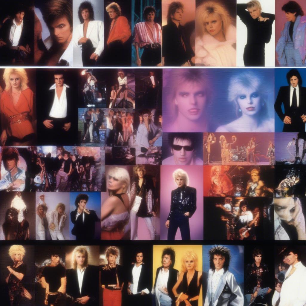 MTV's Impact on 1981 Music: A collage showcasing iconic music videos from 1981, emphasizing the role of MTV in shaping musical trends, fashion, and artistic expression.