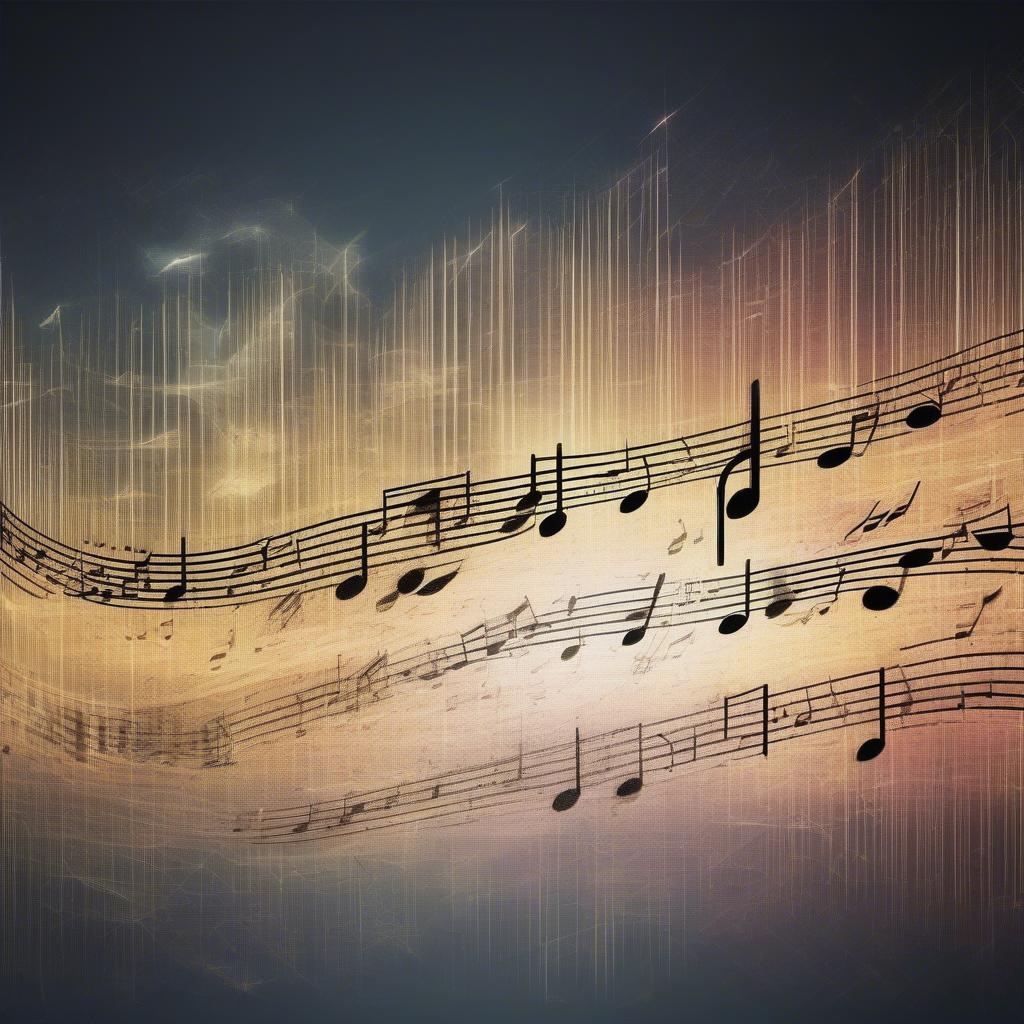 Music Notes and Sound Waves