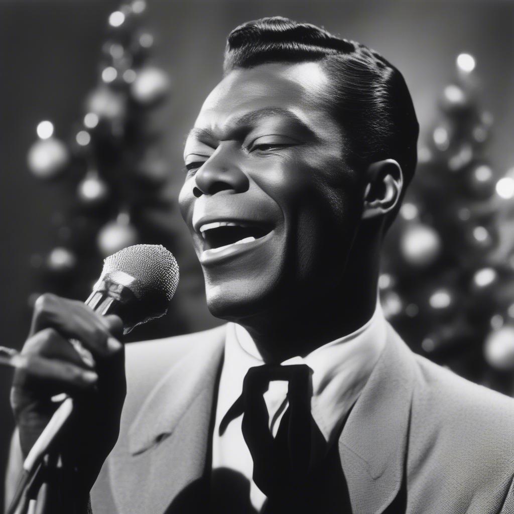 Nat King Cole Performing "Angel on Top of the Christmas Tree"