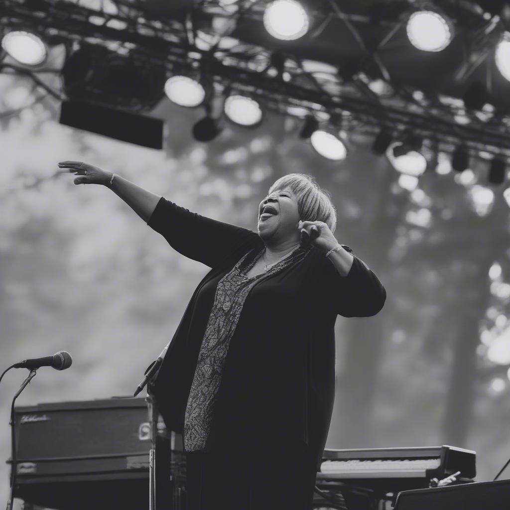 Mavis Staples captivating the crowd at Nelsonville