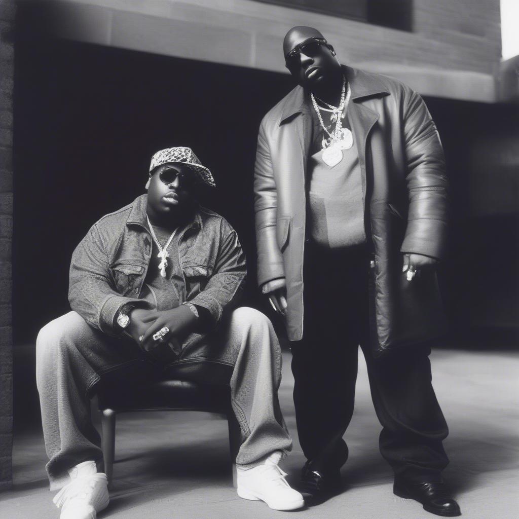 Notorious B.I.G. and Tupac Shakur together