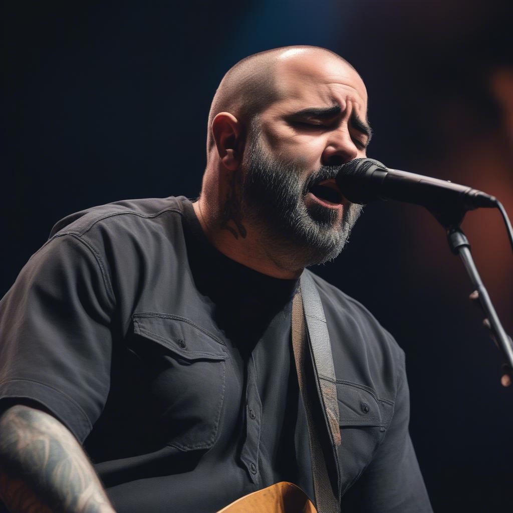 Staind Lead Singer Aaron Lewis performing