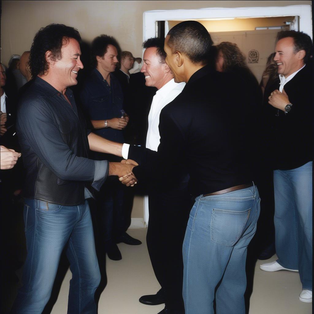 Obama with Bruce Springsteen