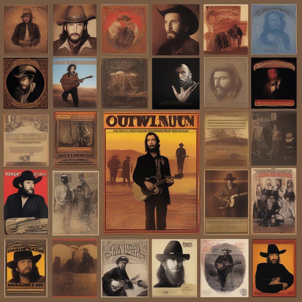 Outlaw Country Album Covers from the 70s