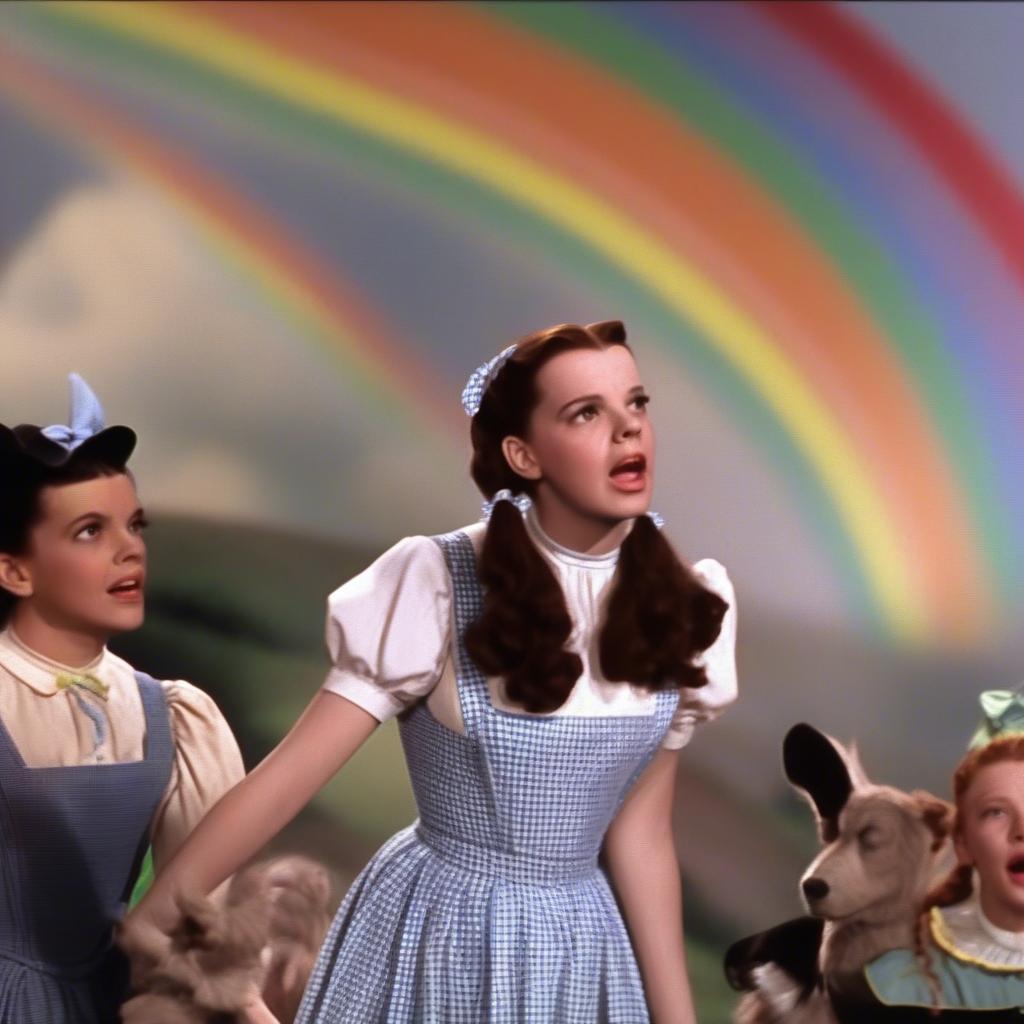 Judy Garland singing Over the Rainbow