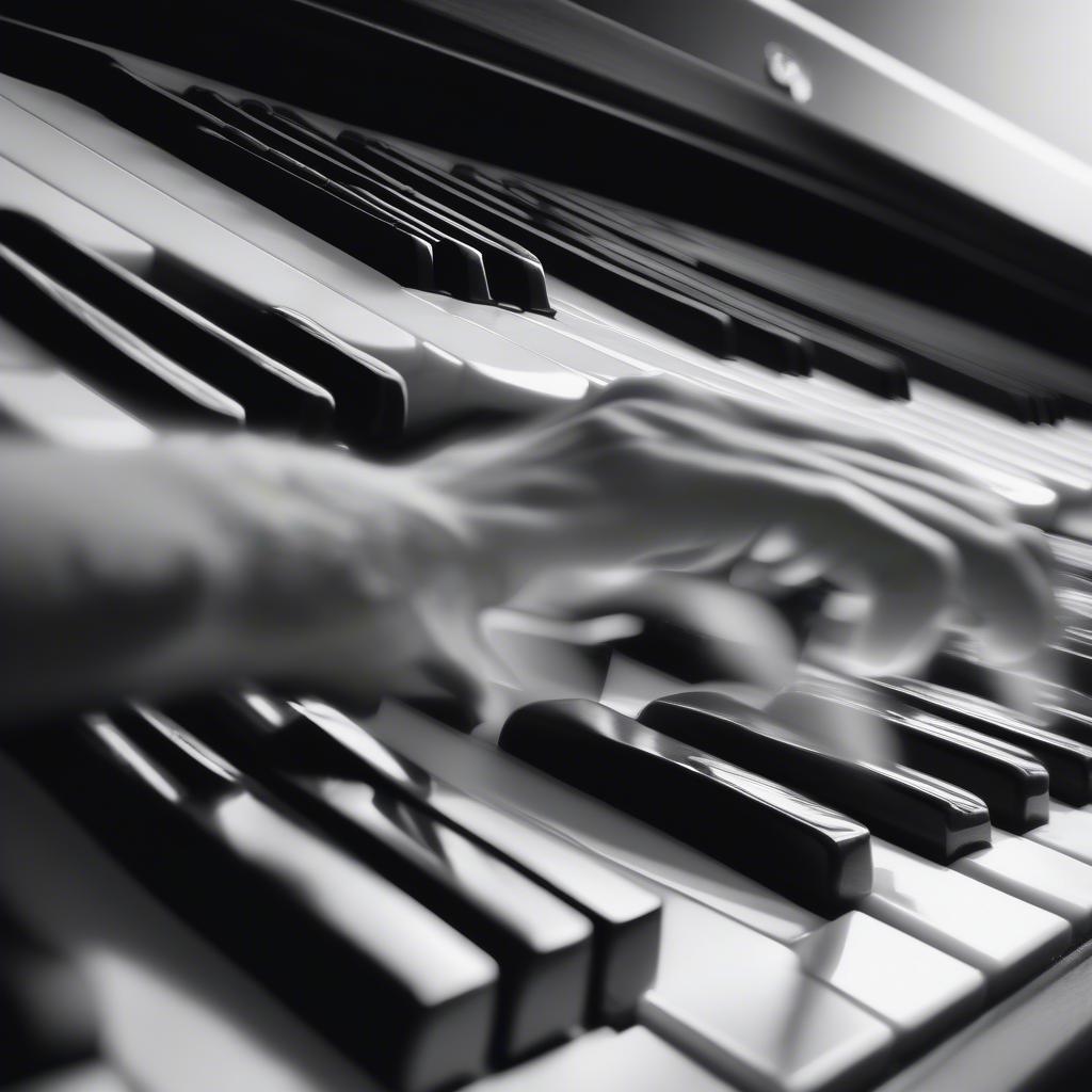 Piano Keys Close-Up