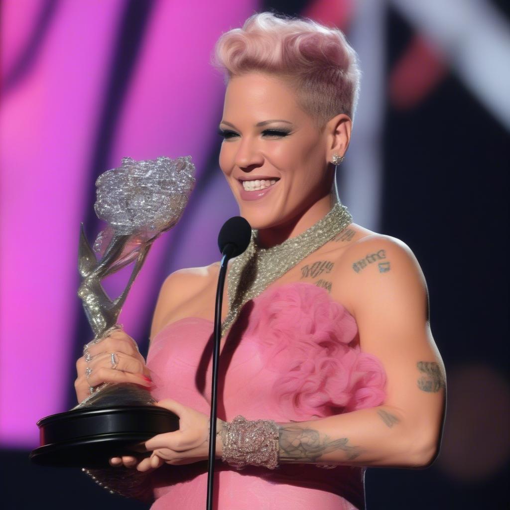 Pink Accepting an Award