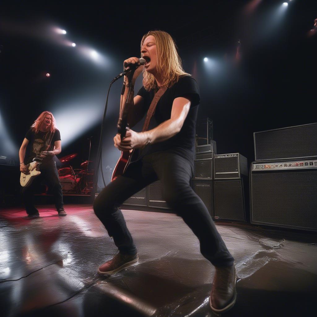 Puddle of Mudd performing live in concert