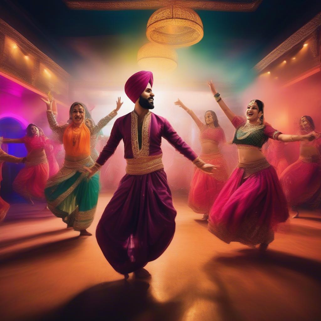 Vibrant Punjabi Music Video Scene