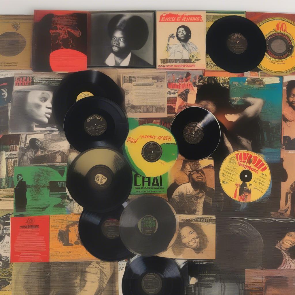 A Collection of Reggae Vinyl Records