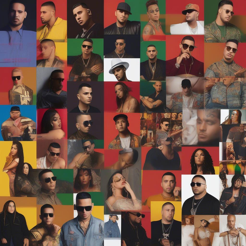 Reggaeton Artists Collage