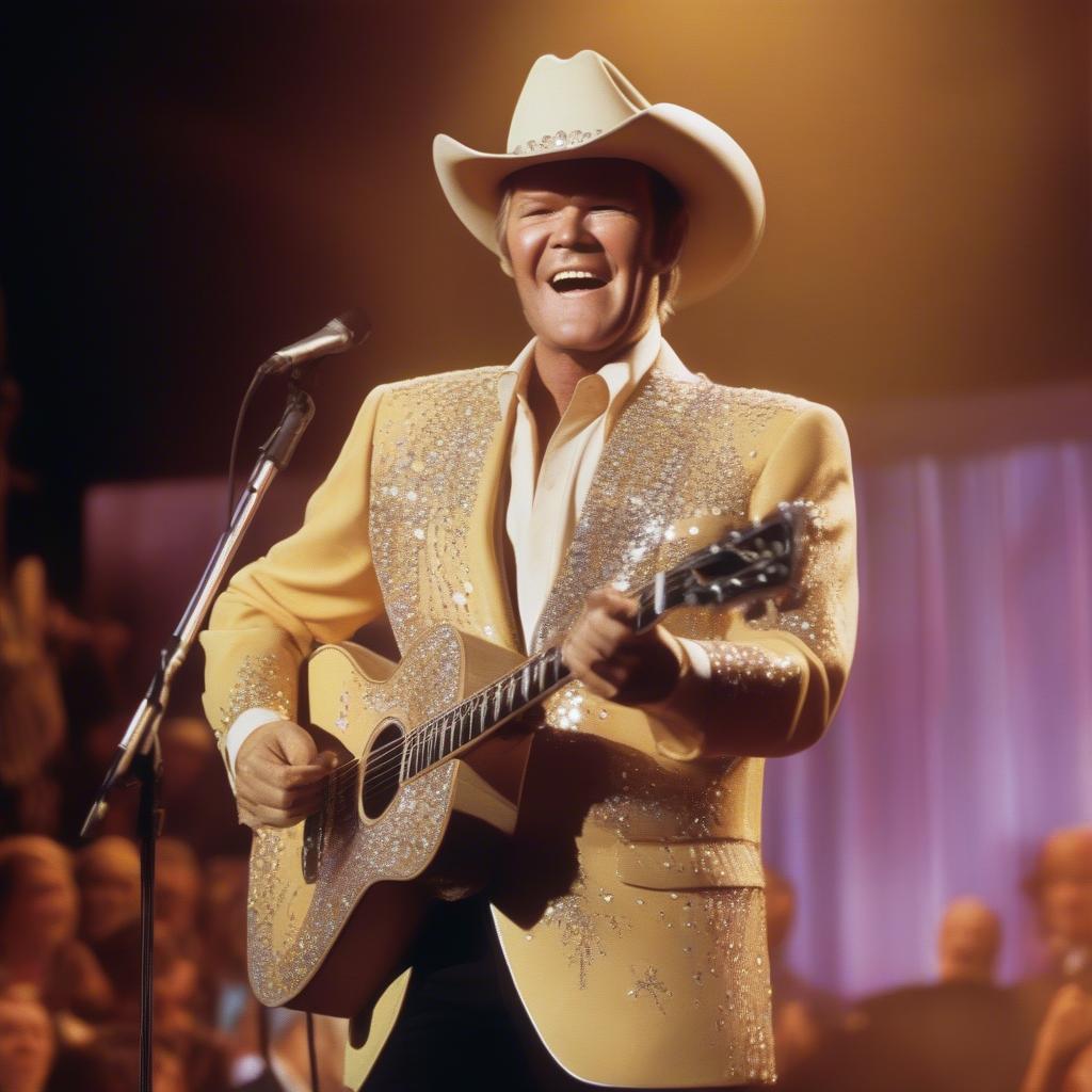 Glen Campbell Performing Rhinestone Cowboy