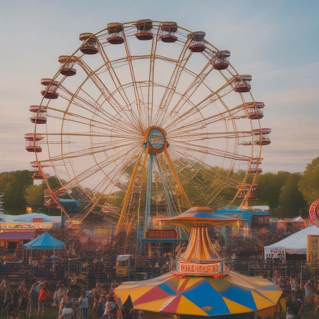 Carnival rides at Riot Fest 2021