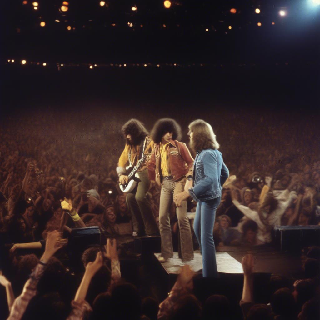 Rock Band Live Performance in the 1970s