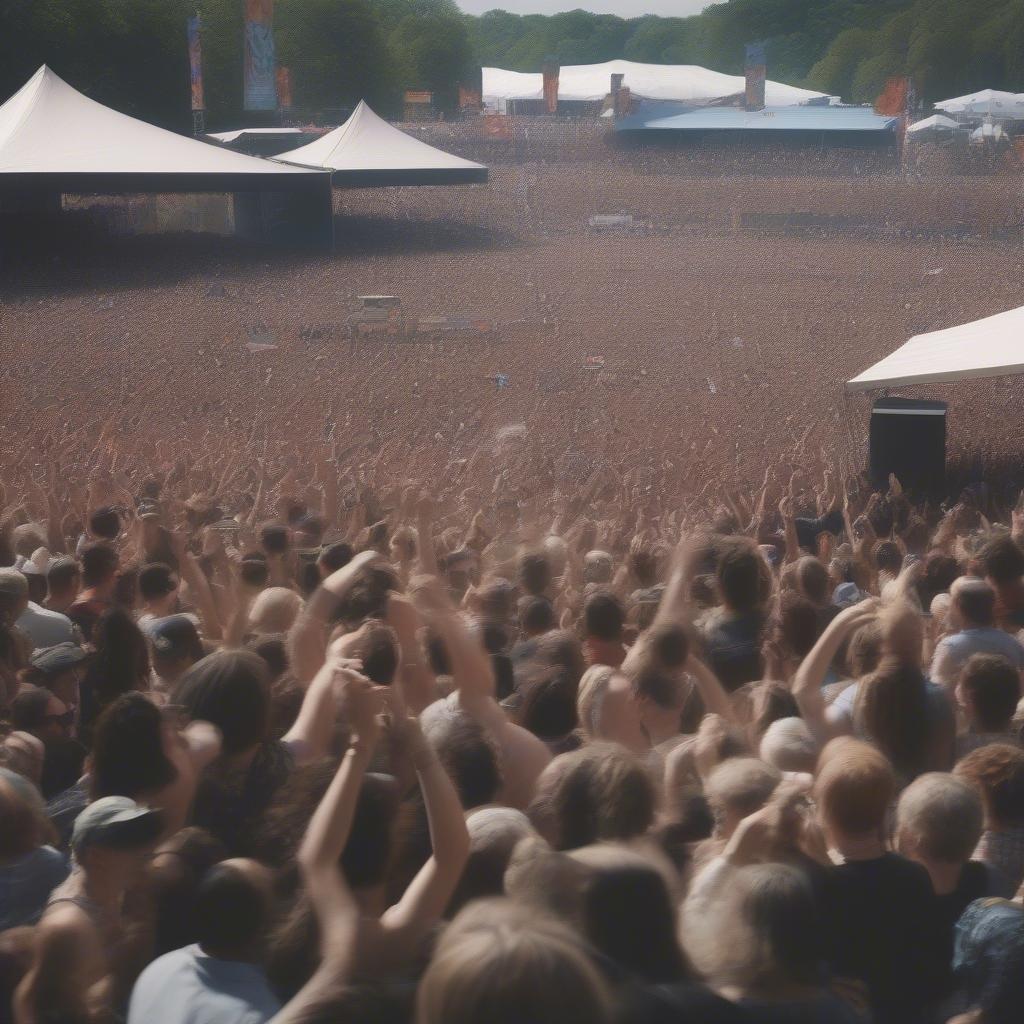 Rock Music Festival Crowd