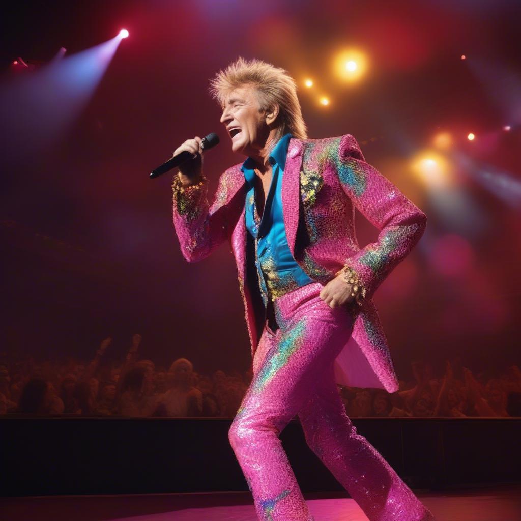 Rod Stewart performing Da Ya Think I'm Sexy? live in 1979