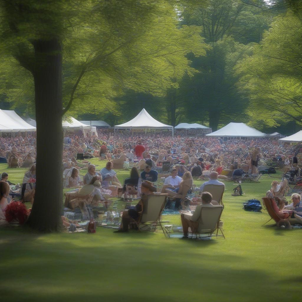 Crowd enjoying the 2019 Saratoga Jazz Festival