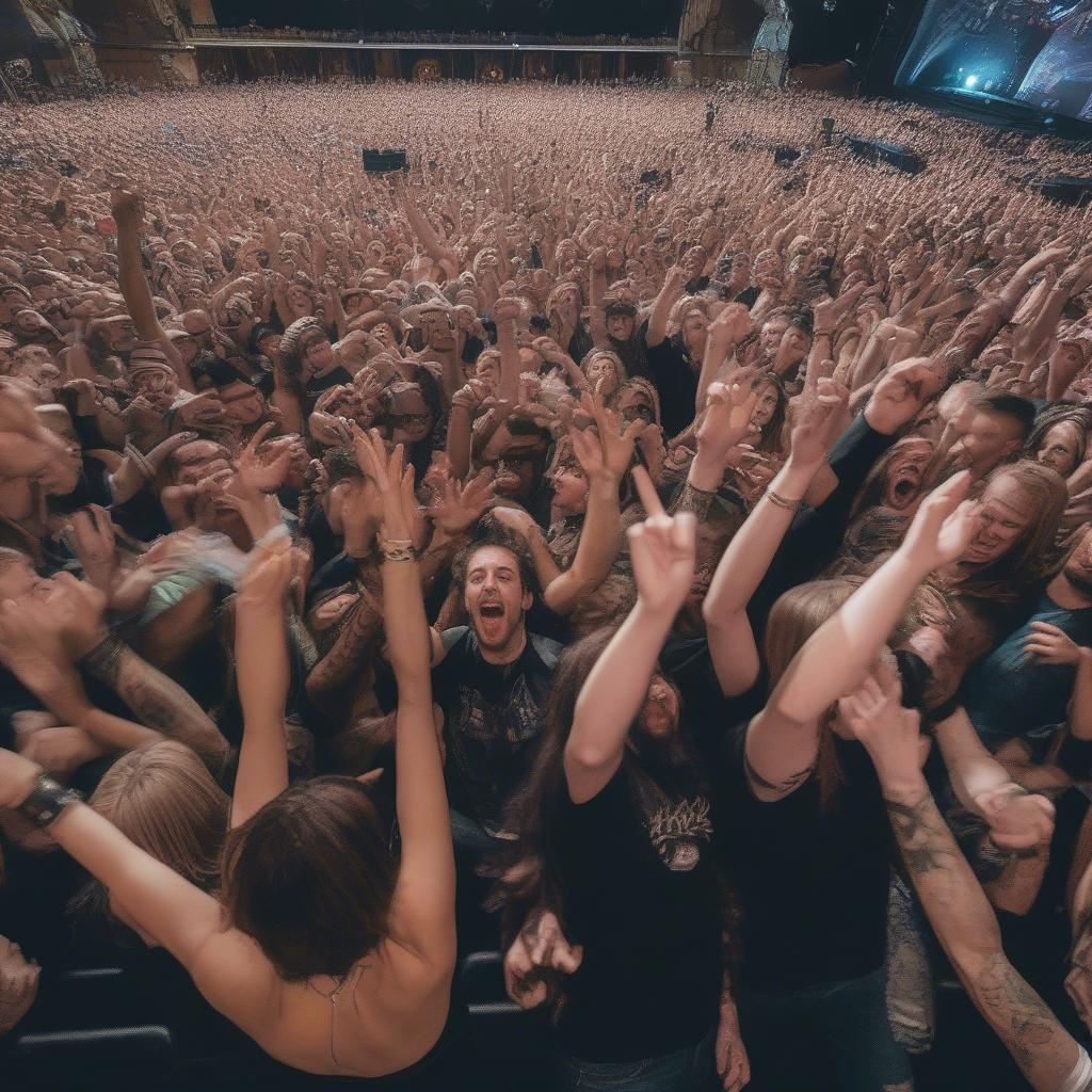 Crowd surfing at ShipRocked 2018