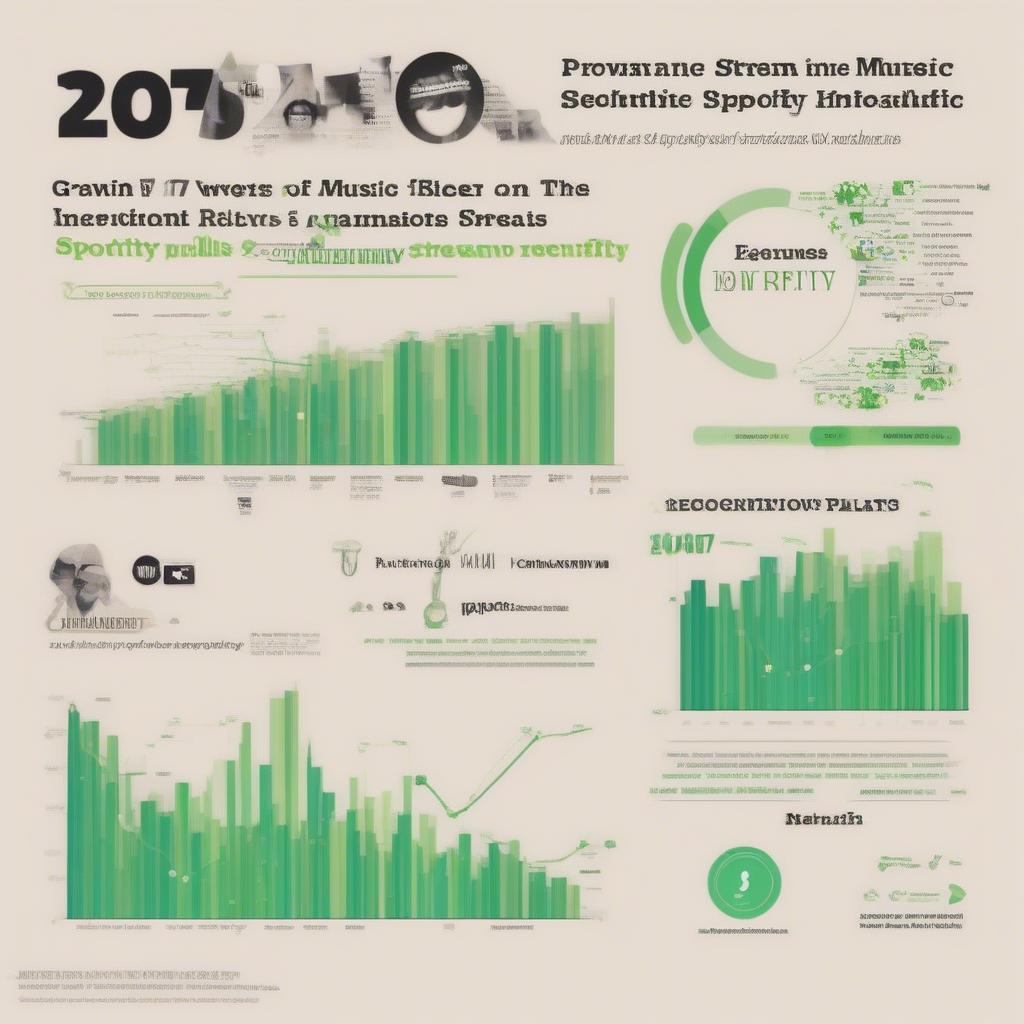 Spotify's Impact on Music in 2017: An infographic illustrating the key ways Spotify influenced music consumption, discovery, and the success of artists in 2017.