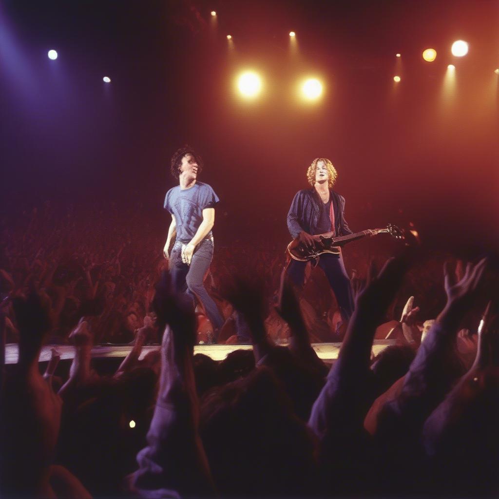 Stone Temple Pilots performing live in the 90s