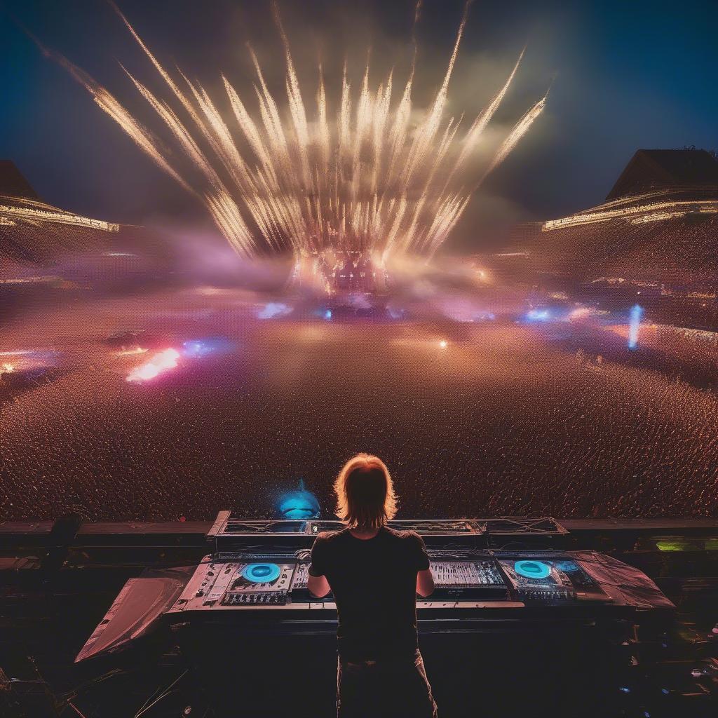 David Guetta performing at a music festival