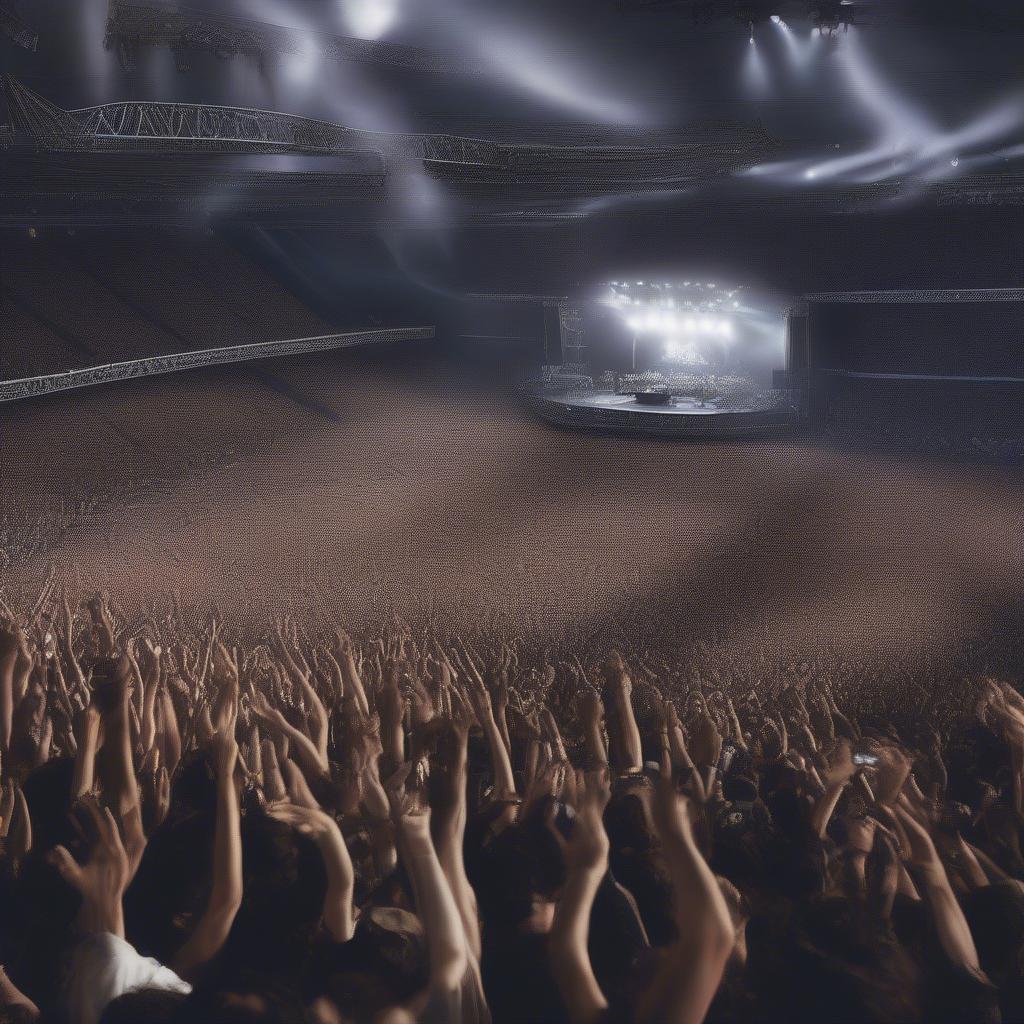 A crowd of fans at a System of a Down concert, demonstrating their passionate support and the band's widespread popularity.