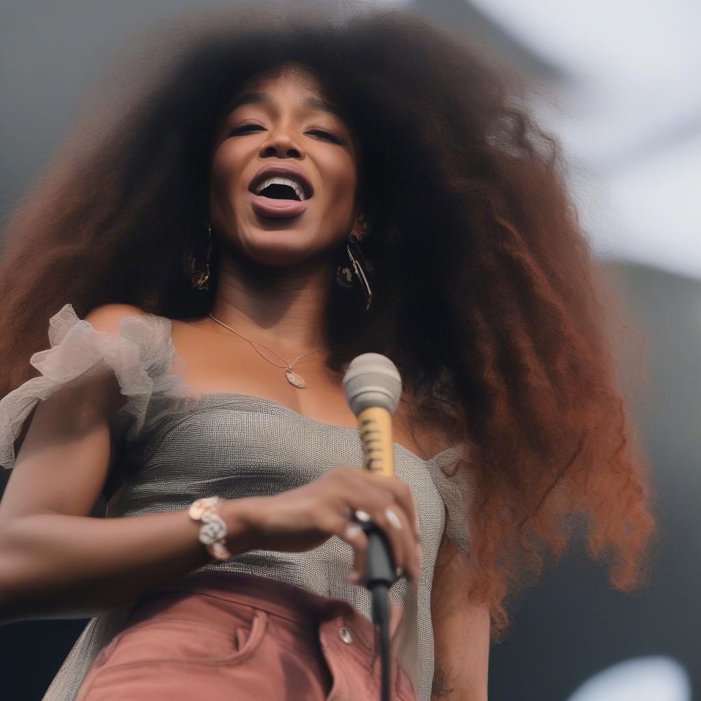 SZA Singing at Outside Lands 2022