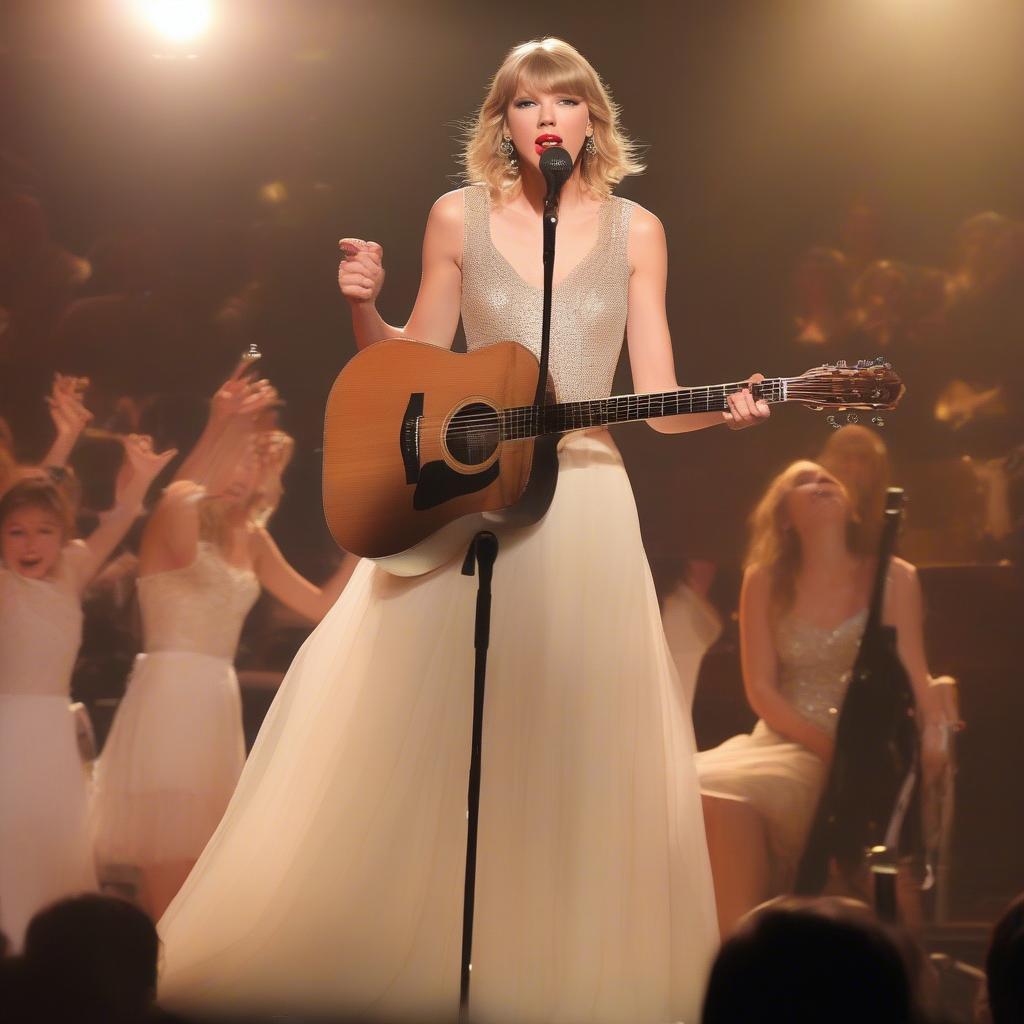 Taylor Swift performing "Love Story"