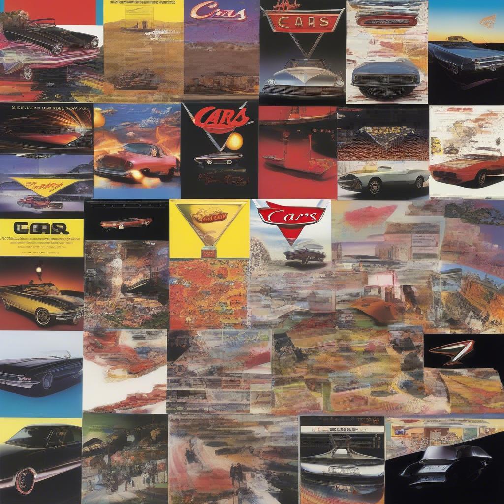 The Cars Album Covers Collage