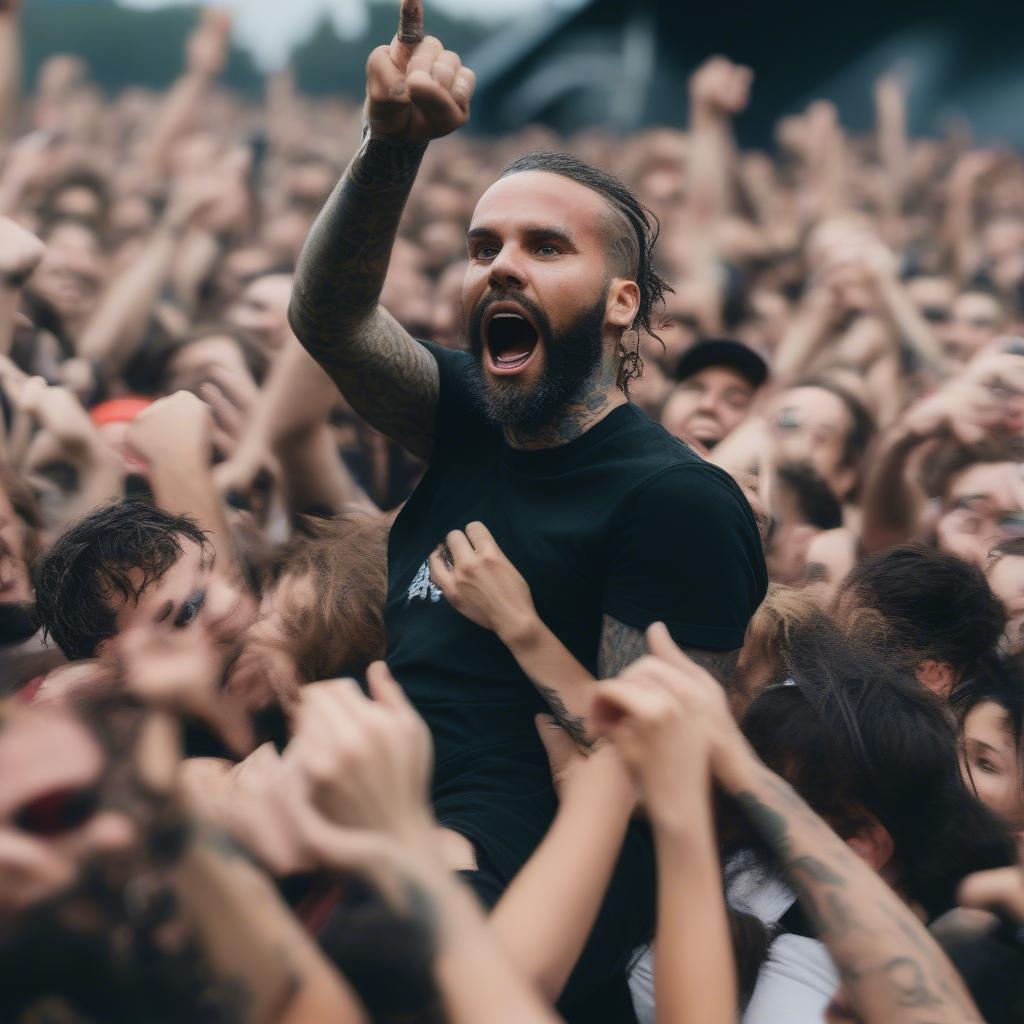 The Fever 333 performing "Burn It" at Resurrection Fest 2019