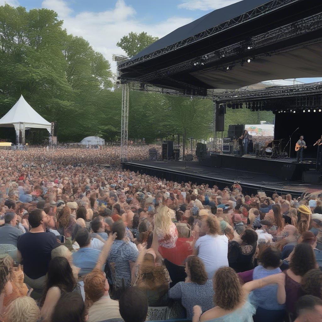 The Lone Bellow performing at the 2017 Philadelphia Folk Festival