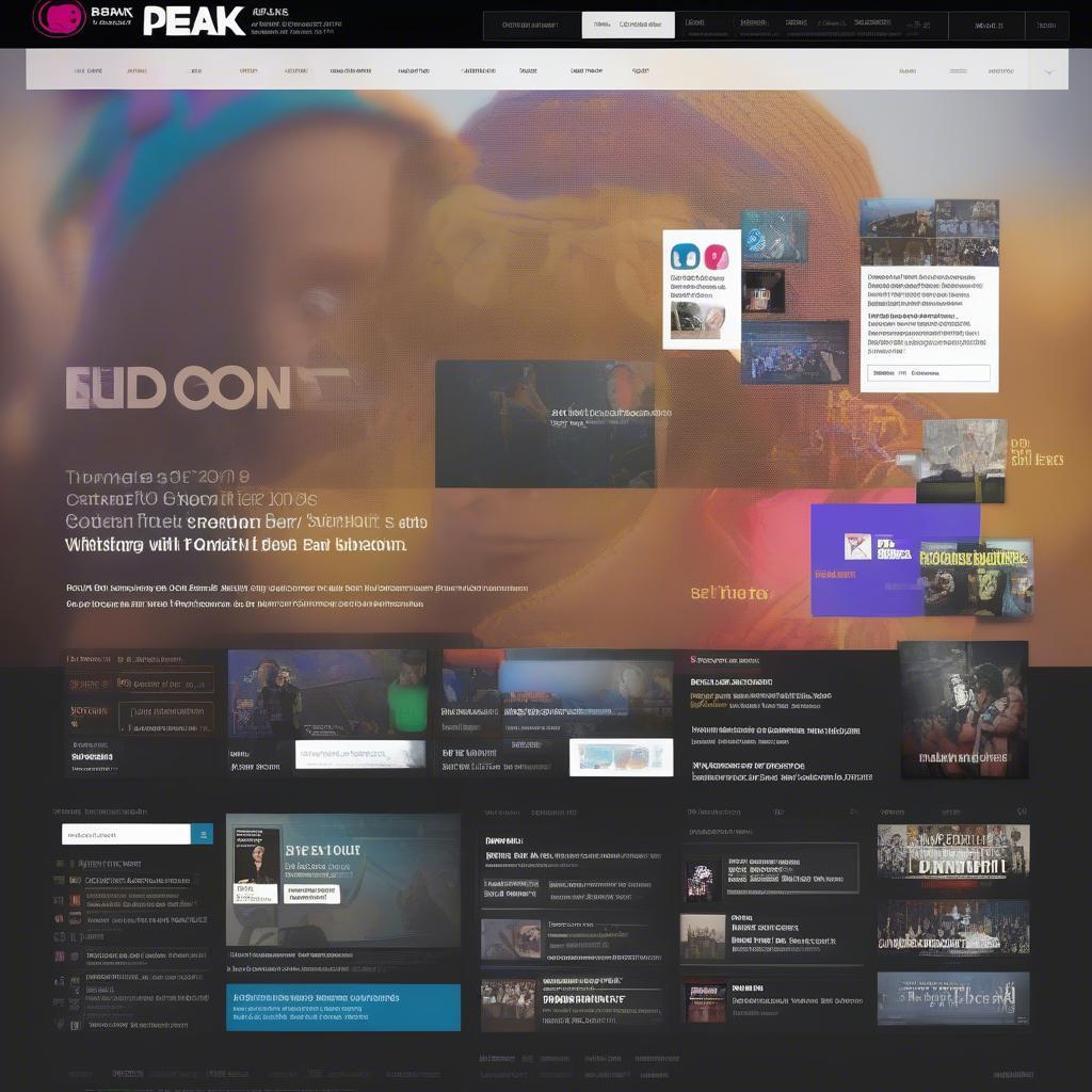 The Peak Website Screenshot