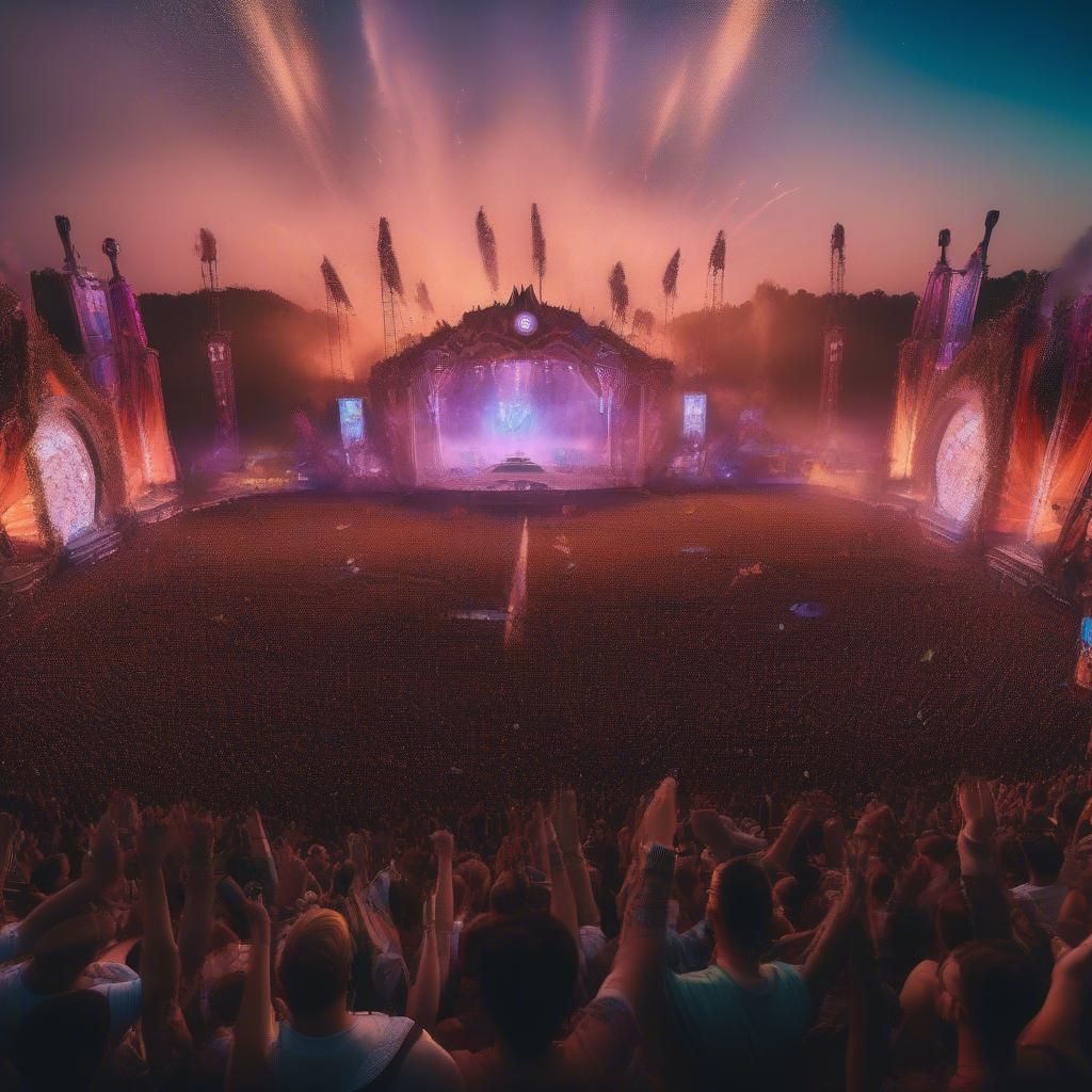 Excited Crowd at Tomorrowland 2022