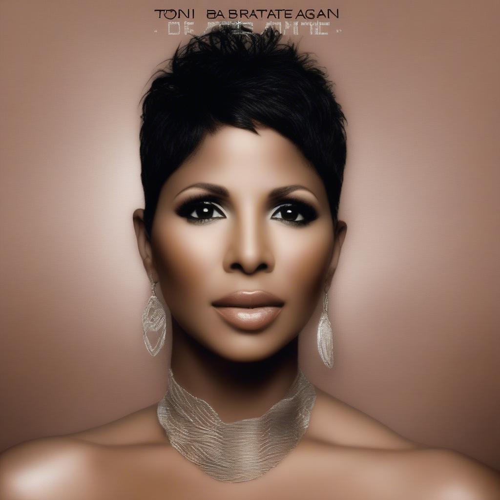 Toni Braxton's "Breathe Again" album cover featuring her iconic close-up portrait